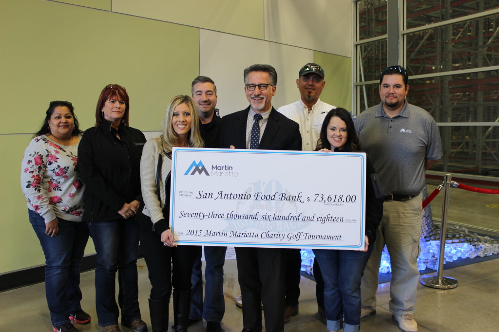 Martin Marietta presents check donation to the San Antonio Food Bank 