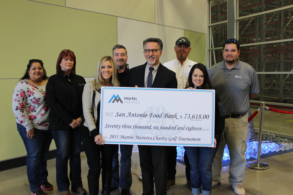 Martin Marietta presents check donation to the San Antonio Food Bank