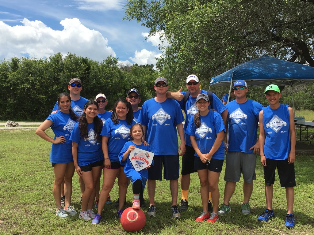 The winning team in this year's Martin Marietta kickball tournament 